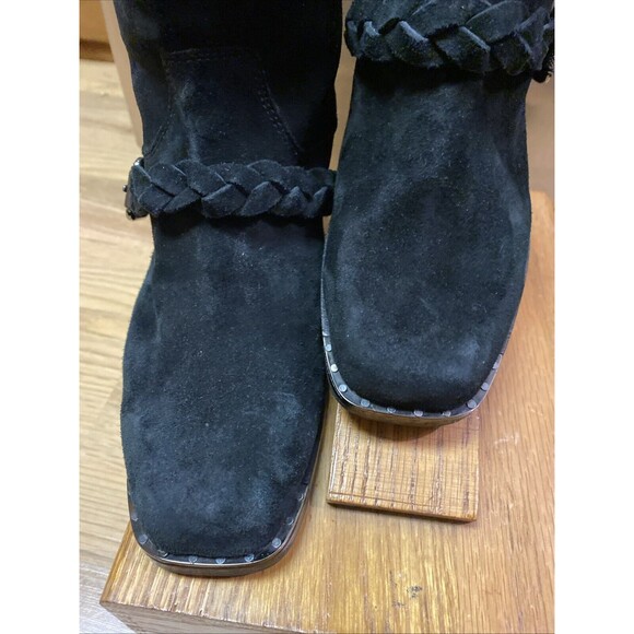 Belle Sigerson Morrison Women's Suede‎ Square Toe Ankle Boots  Sz 7B Black - Picture 5 of 16